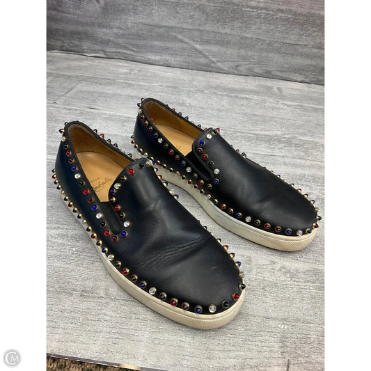 Shoes Luxury Designer By Christian Louboutin In Black, Size: 8.5