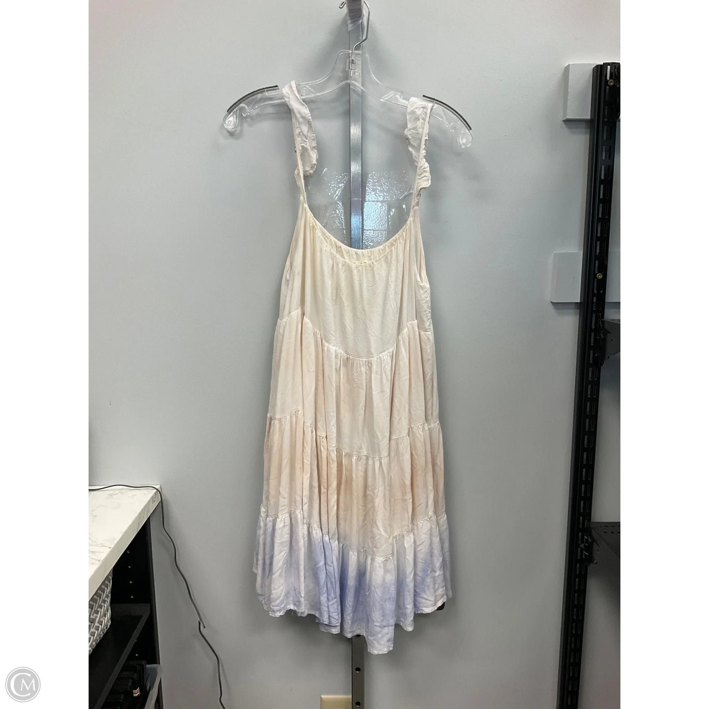 Dress Casual Short By Clothes Mentor In Blue & Cream, Size: S