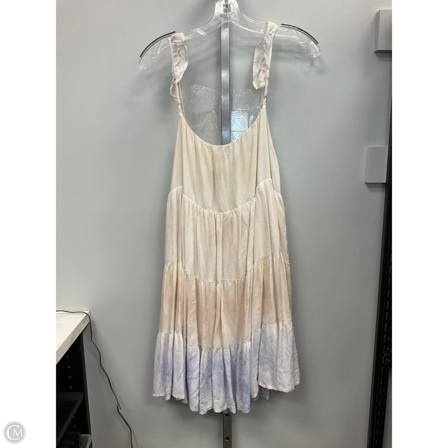 Dress Casual Short By Clothes Mentor In Blue & Cream, Size: S