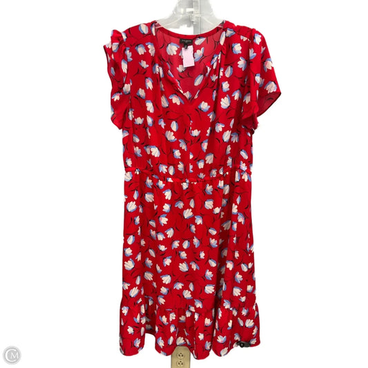 Dress Casual Midi By Talbots In Floral Print, Size: 16