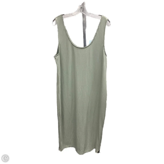 Dress Casual Midi By Forever 21 In Green, Size: 2x