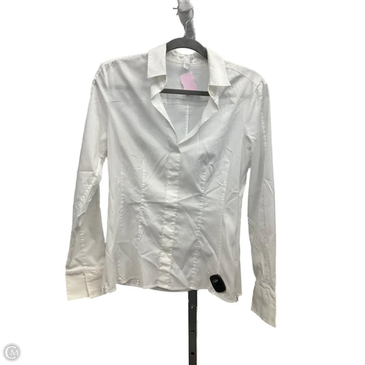 Top Long Sleeve By Hugo Boss In White, Size: 6