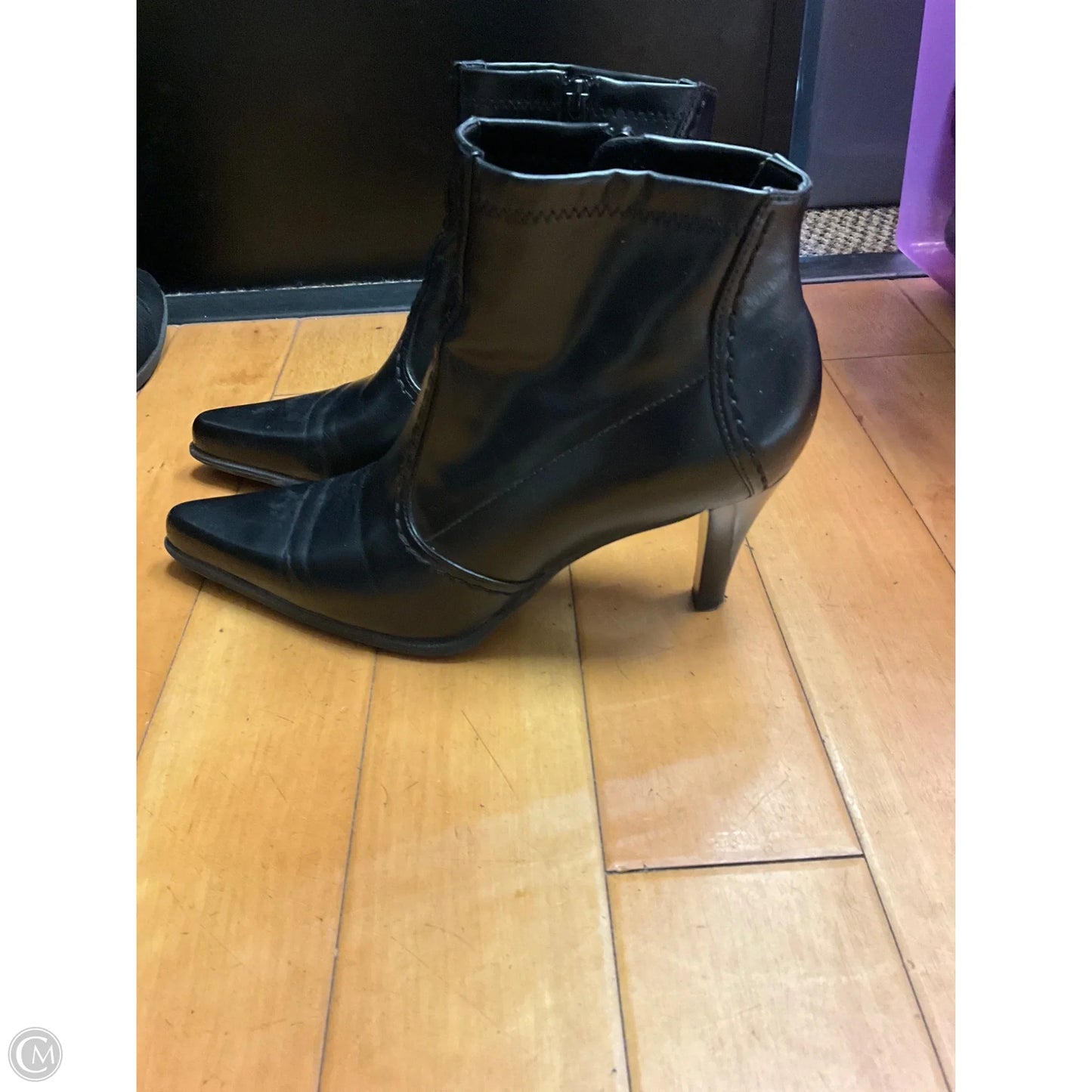 Boots Ankle Heels By Franco Sarto In Black, Size: 6.5