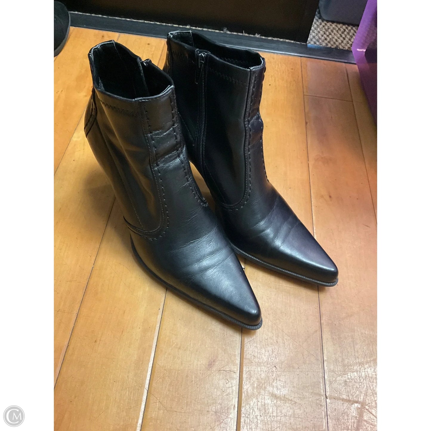 Boots Ankle Heels By Franco Sarto In Black, Size: 6.5