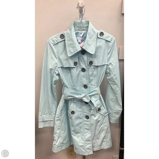 Coat Raincoat By New York And Co In Blue, Size: M