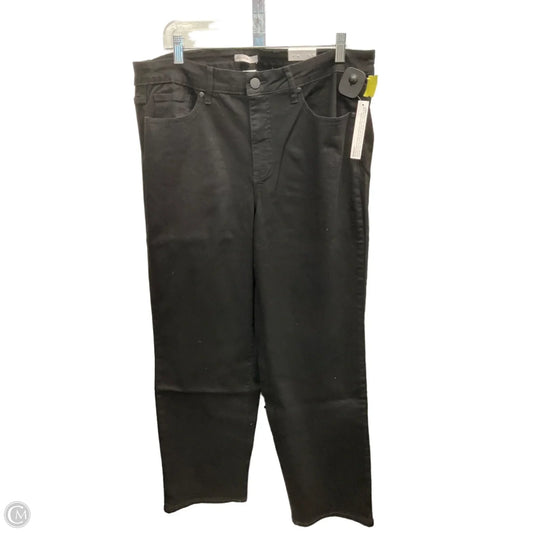 Jeans Straight By Westport In Black Denim, Size: 16