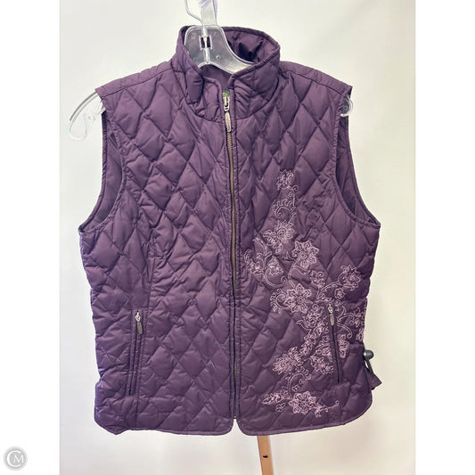 Vest Puffer & Quilted By Eddie Bauer In Purple, Size: M