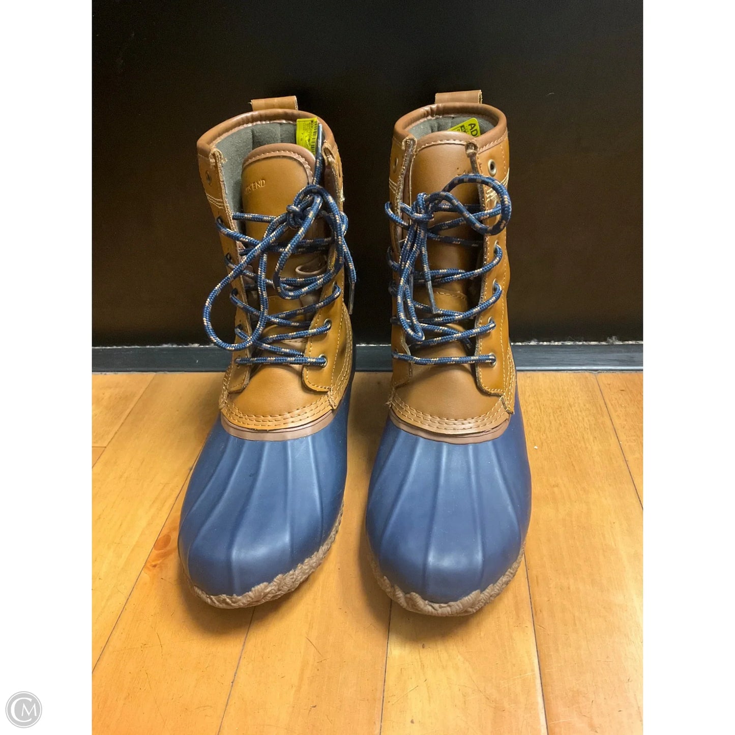 Boots Snow By Lands End In Blue & Brown, Size: 7.5