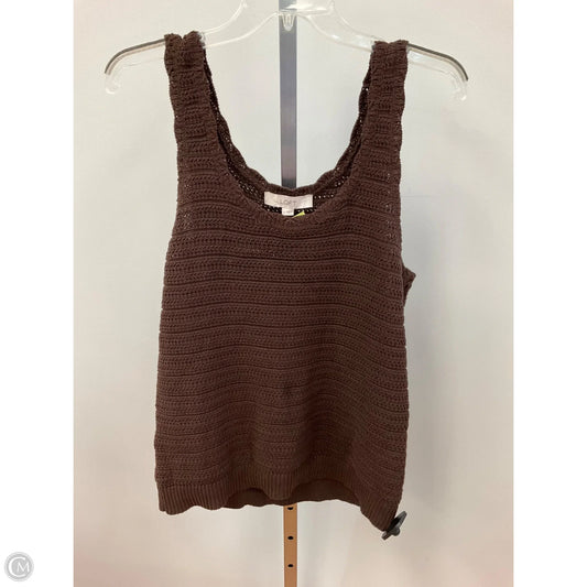 Top Sleeveless By Loft In Brown, Size: S