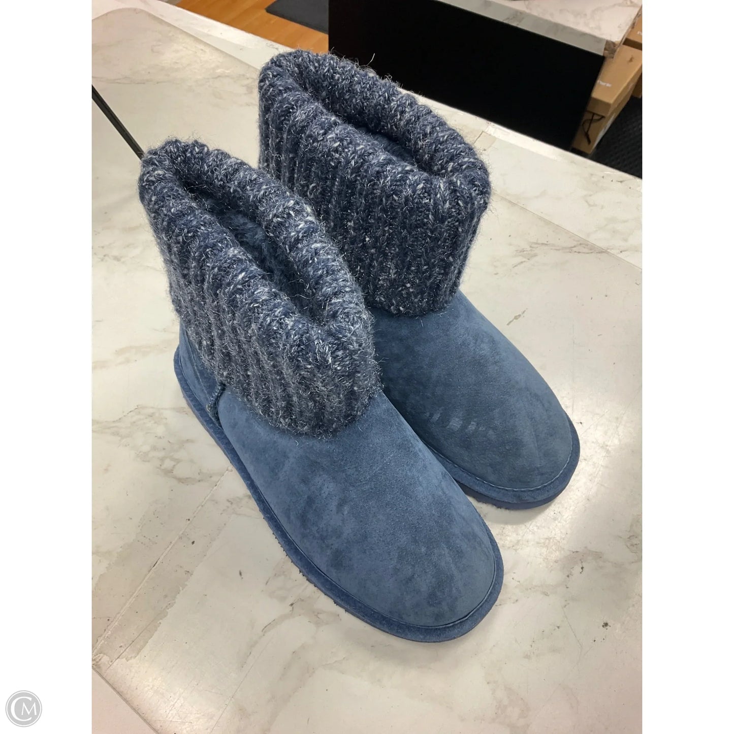 Boots Ankle Flats By Clothes Mentor In Blue, Size: 8