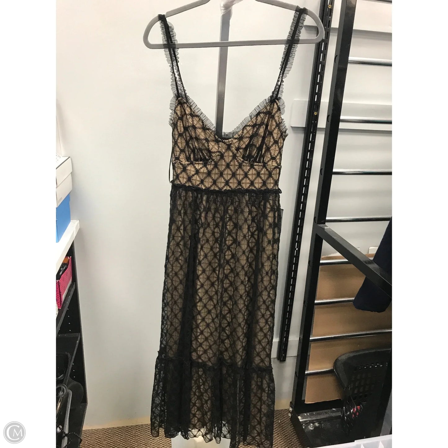 Dress Casual Midi By Max Studio In Black & Tan, Size: S