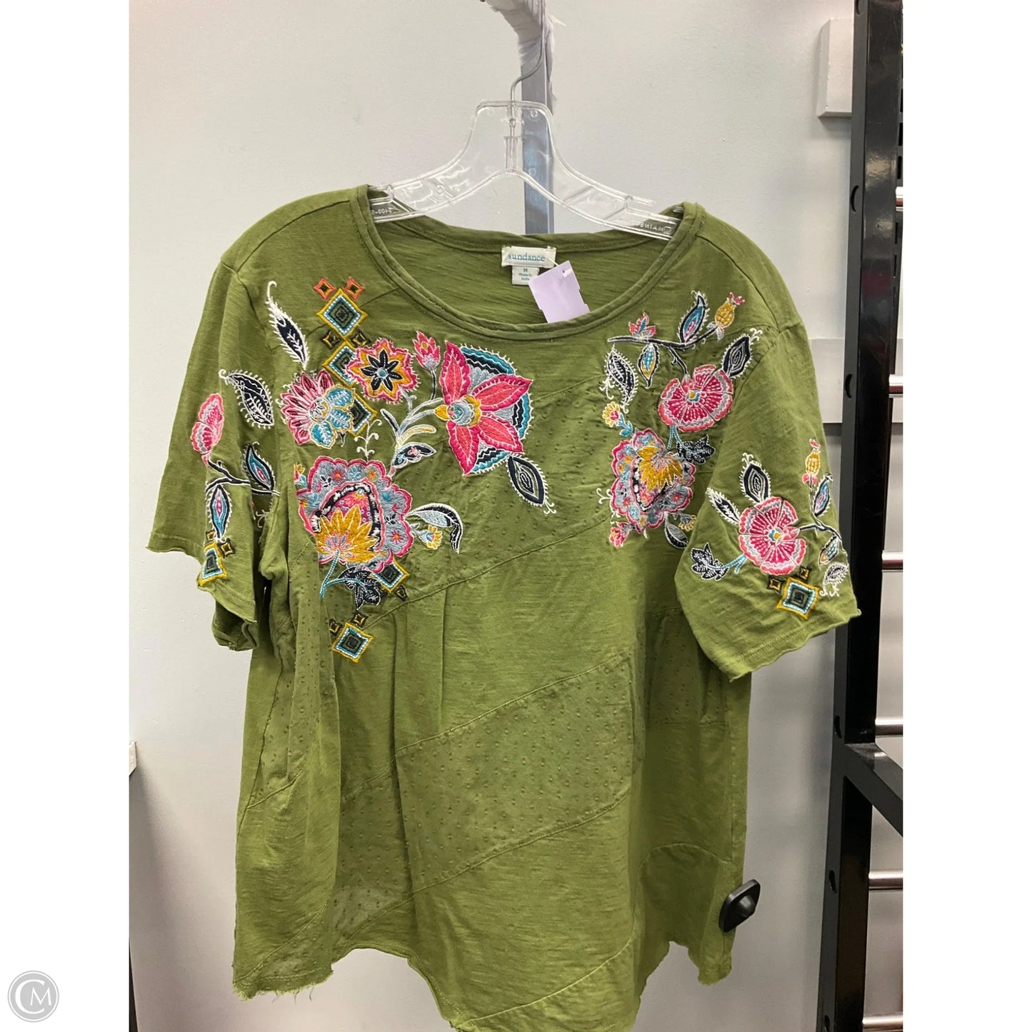 Top Short Sleeve By Sundance In Green, Size: M
