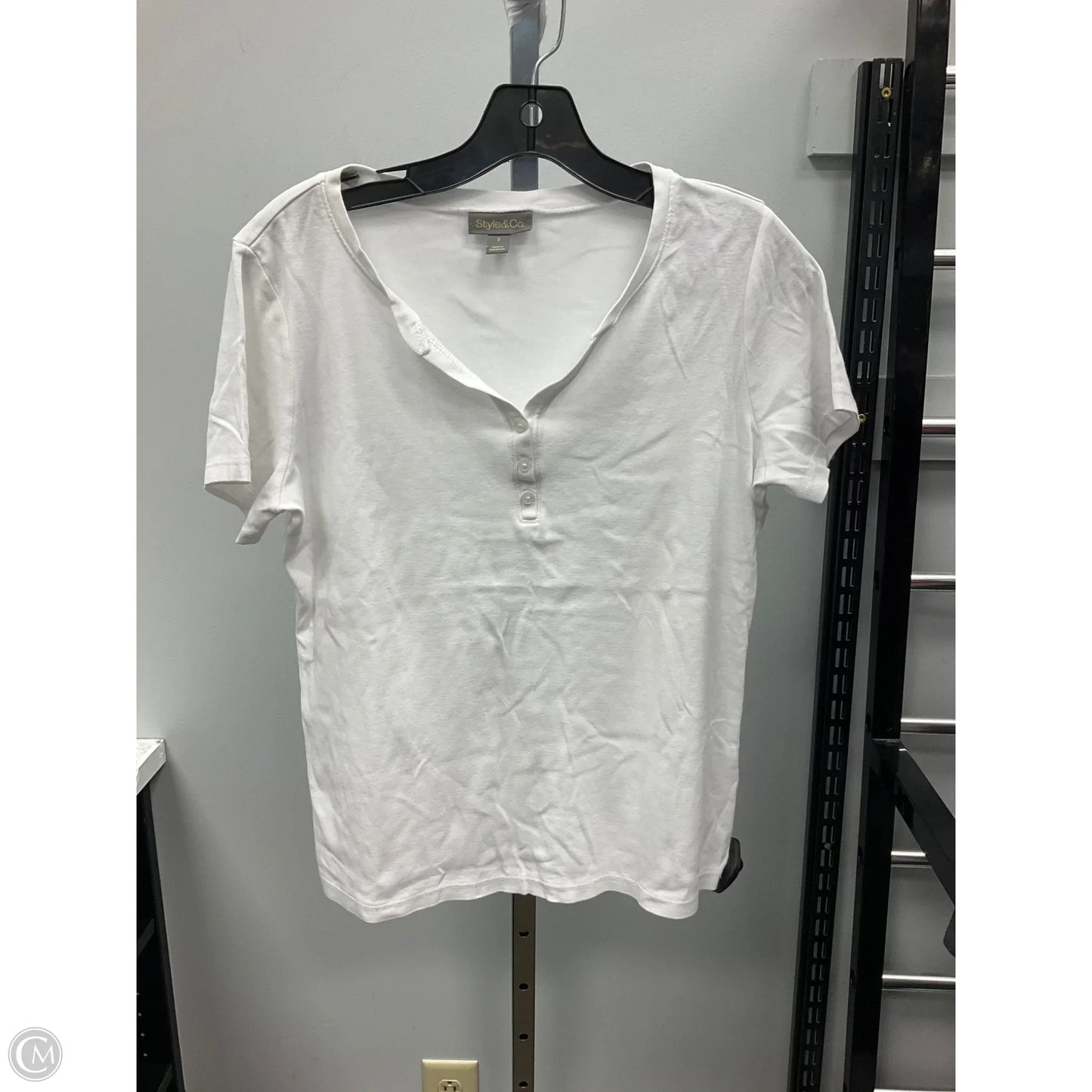 Top Short Sleeve By Style And Company In White, Size: S