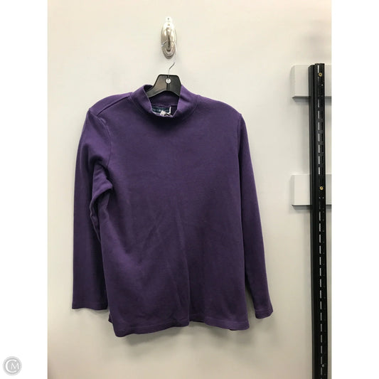 Top Long Sleeve By Karen Scott In Purple, Size: L
