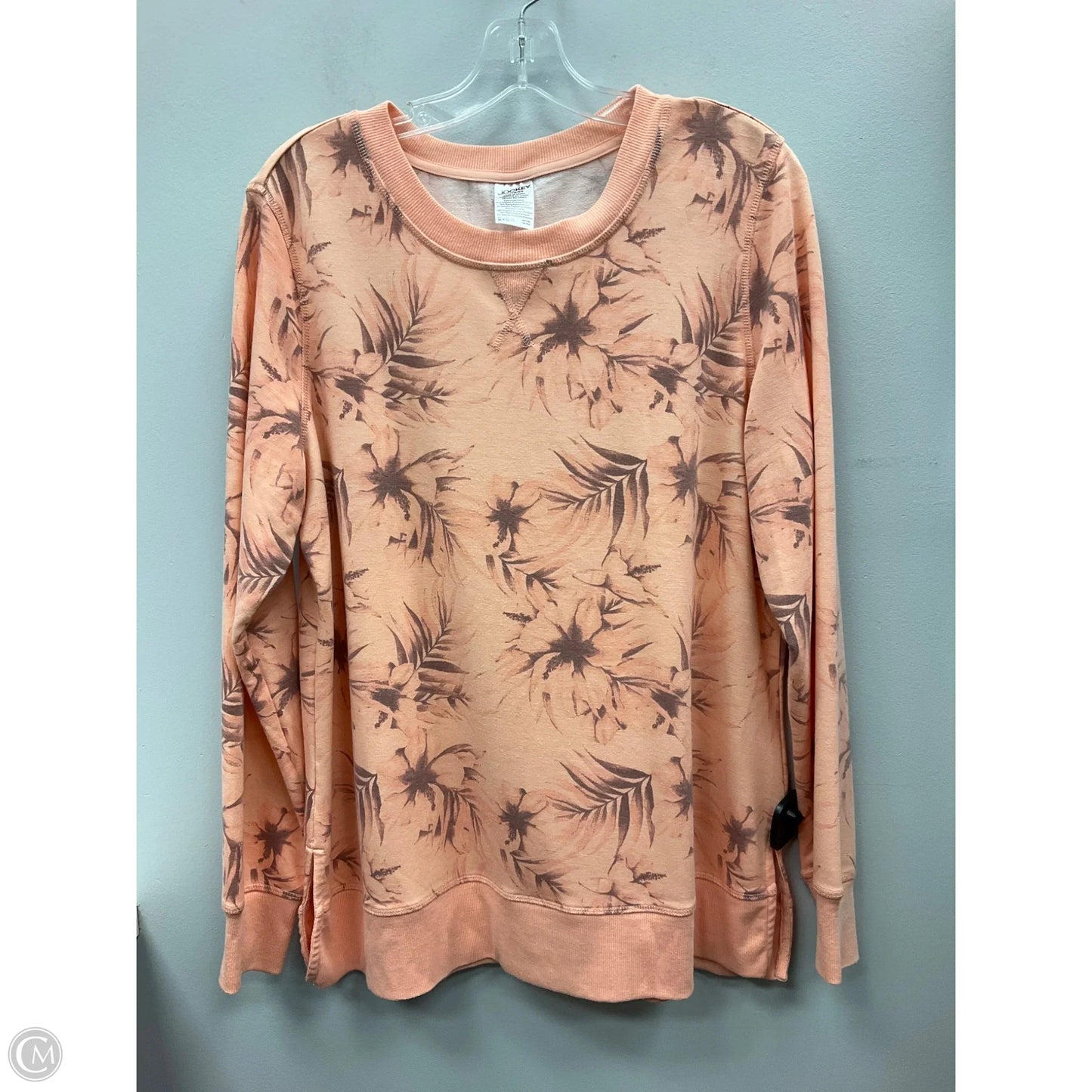 Top Long Sleeve By Jockey In Orange, Size: Xl