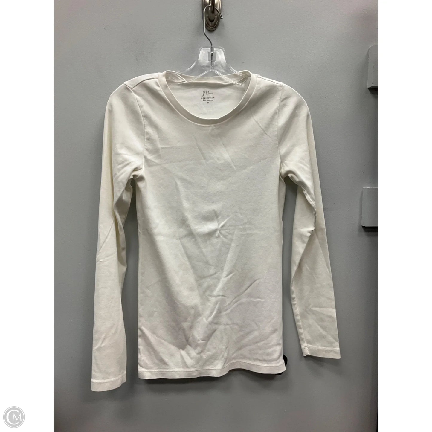 Top Long Sleeve By J. Crew In Cream, Size: M