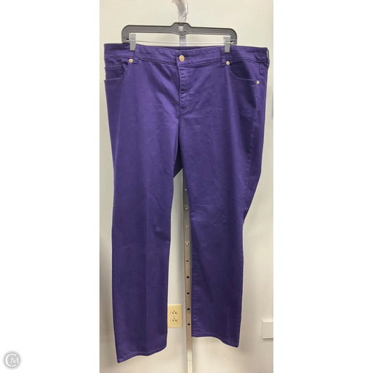 Jeans Straight By Chicos In Purple, Size: 18