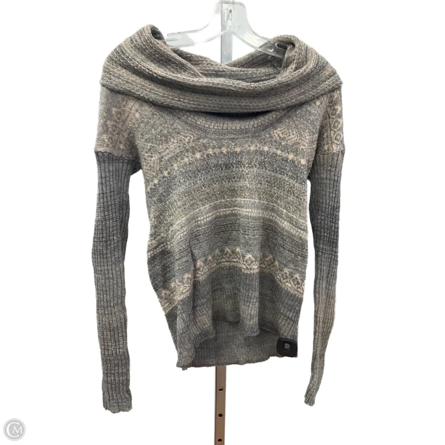 Sweater By Free People In Grey & Tan, Size: Xs