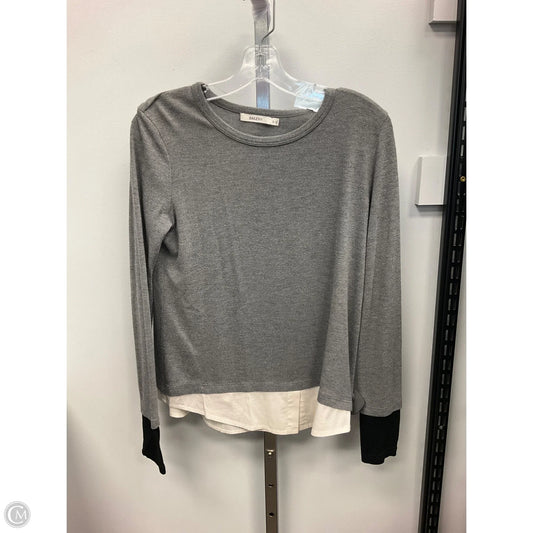 Top Long Sleeve By Bailey 44 In Grey, Size: M