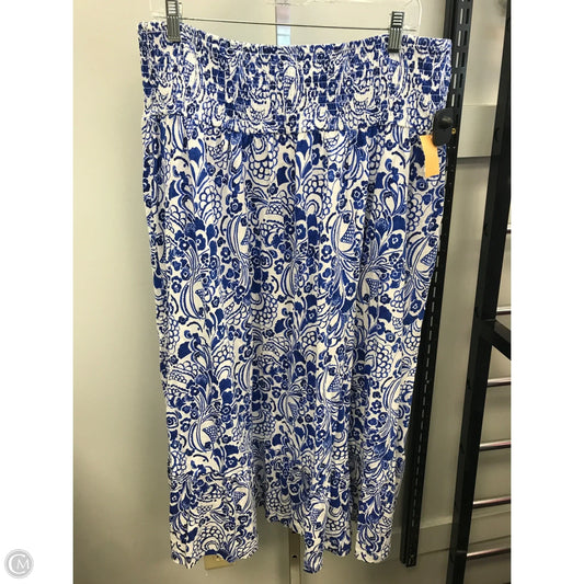Skirt Maxi By Tommy Hilfiger In Blue & White, Size: L