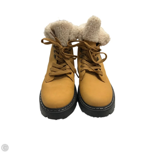 Boots Hiking By Rouge In Brown & Cream, Size: 10