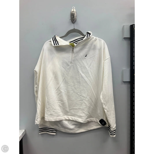 Athletic Jacket By Nautica In Cream, Size: Xxl