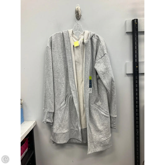 Sweater Cardigan By Tek Gear In Grey, Size: 1x