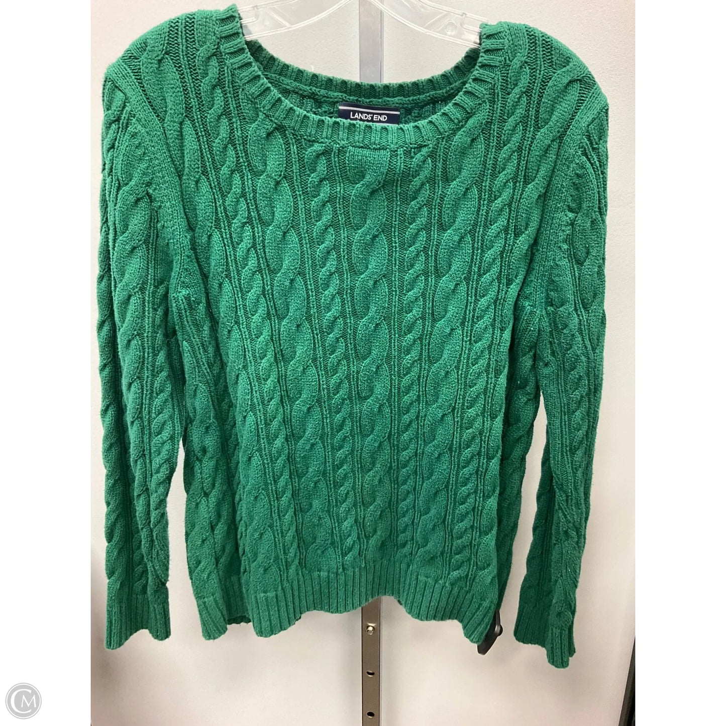 Sweater By Lands End In Green, Size: M