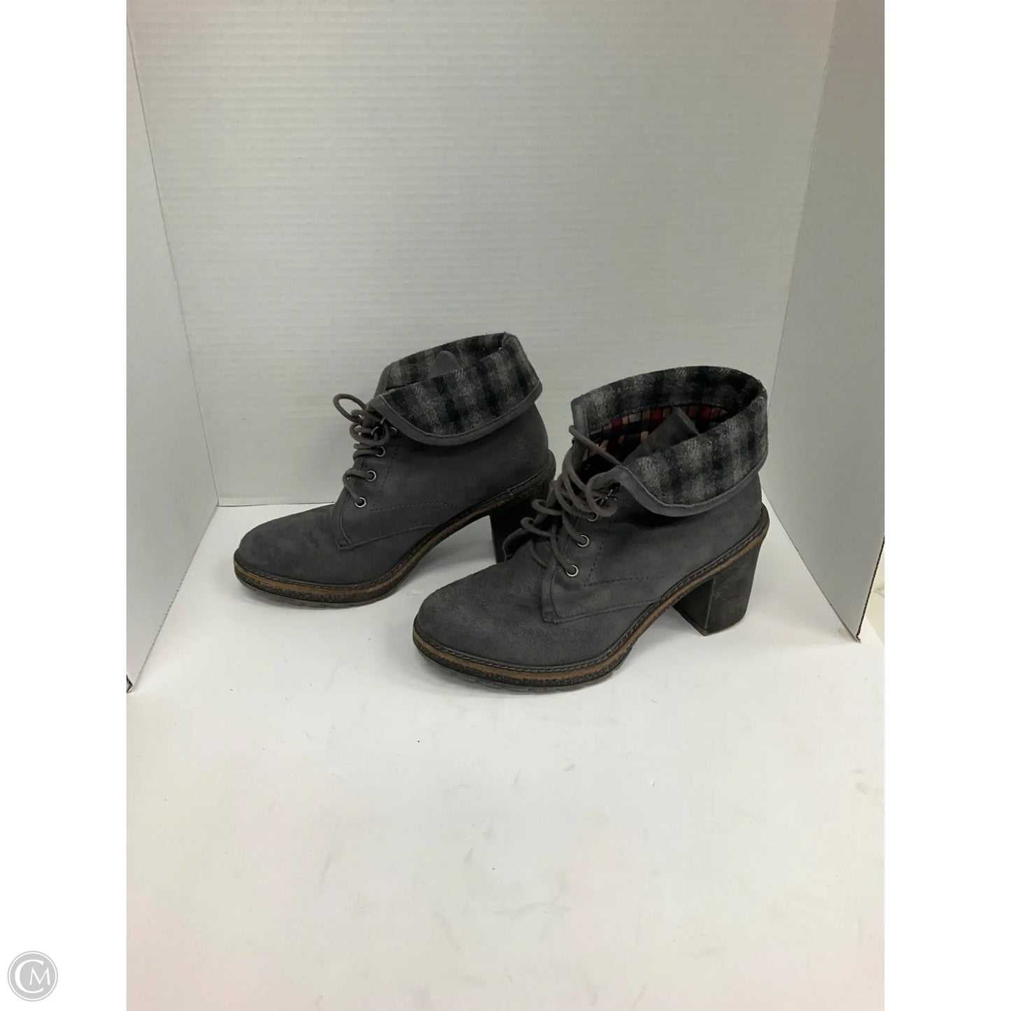 Boots Ankle Heels By White Mountain In Grey, Size: 7.5