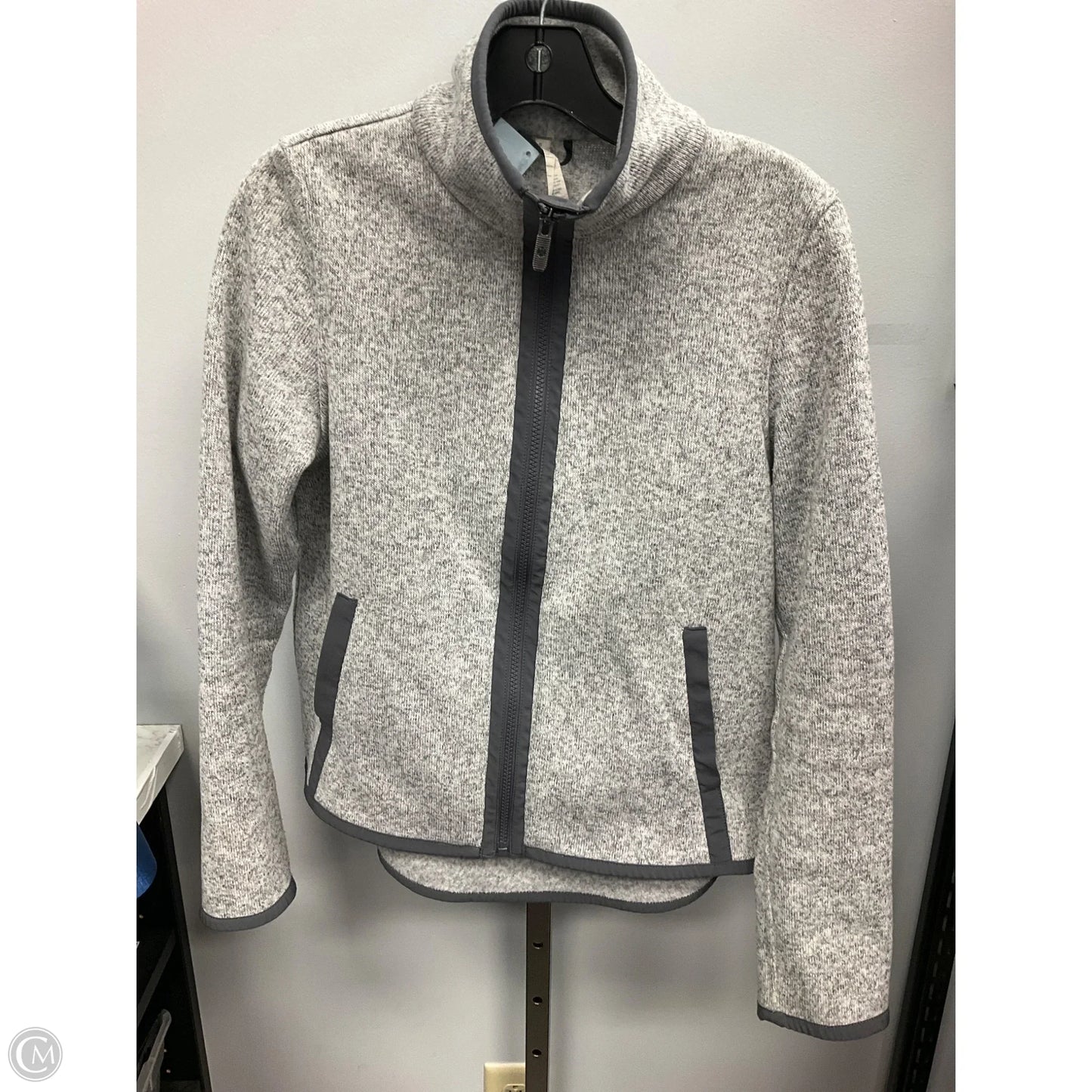 Athletic Jacket By Lululemon In Grey, Size: 6