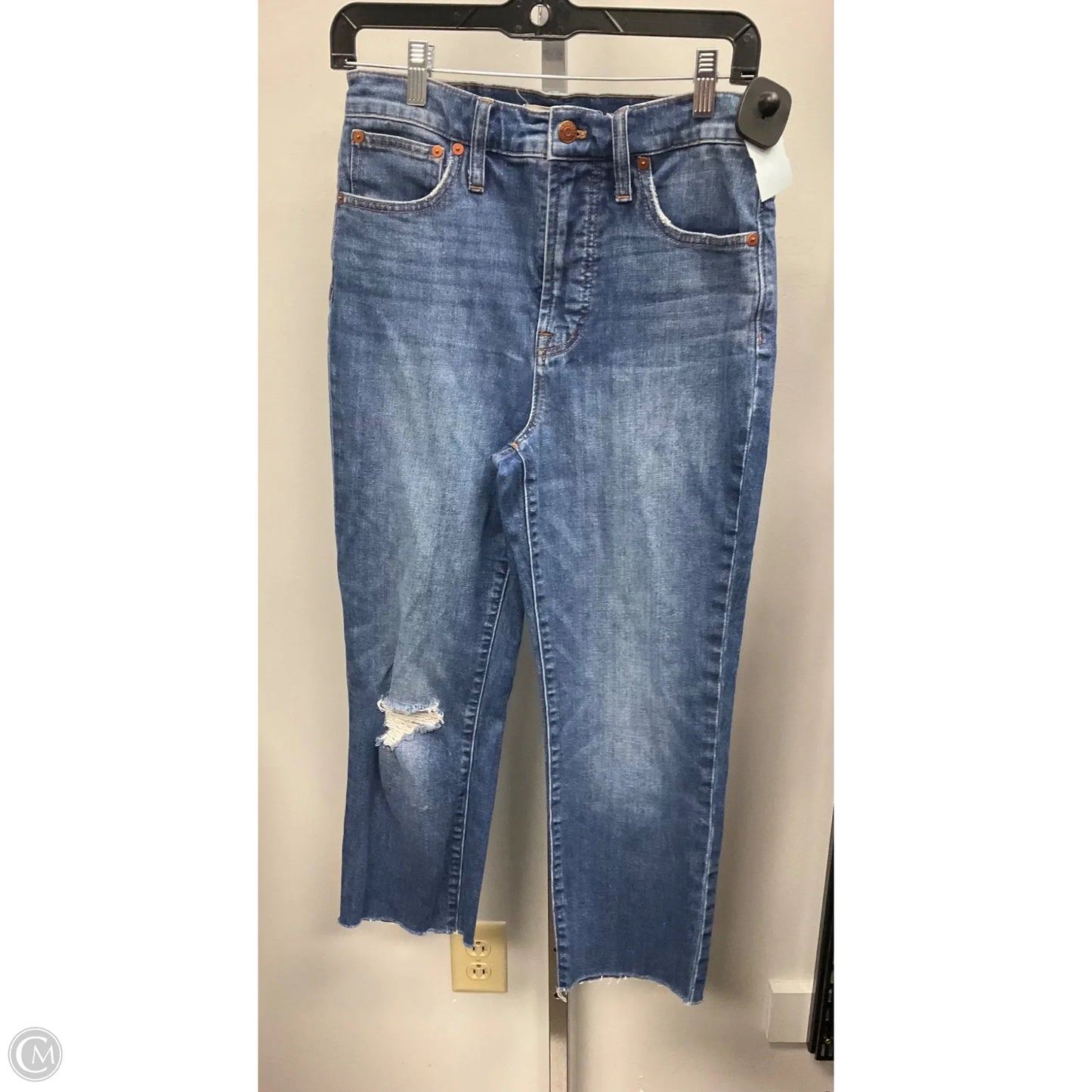 Jeans Cropped By Madewell In Blue Denim, Size: 4