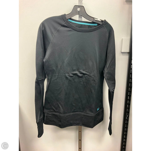 Athletic Top Long Sleeve Crewneck By Under Armour In Black, Size: L
