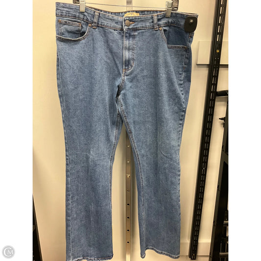 Jeans Flared By Clothes Mentor In Blue Denim, Size: 16