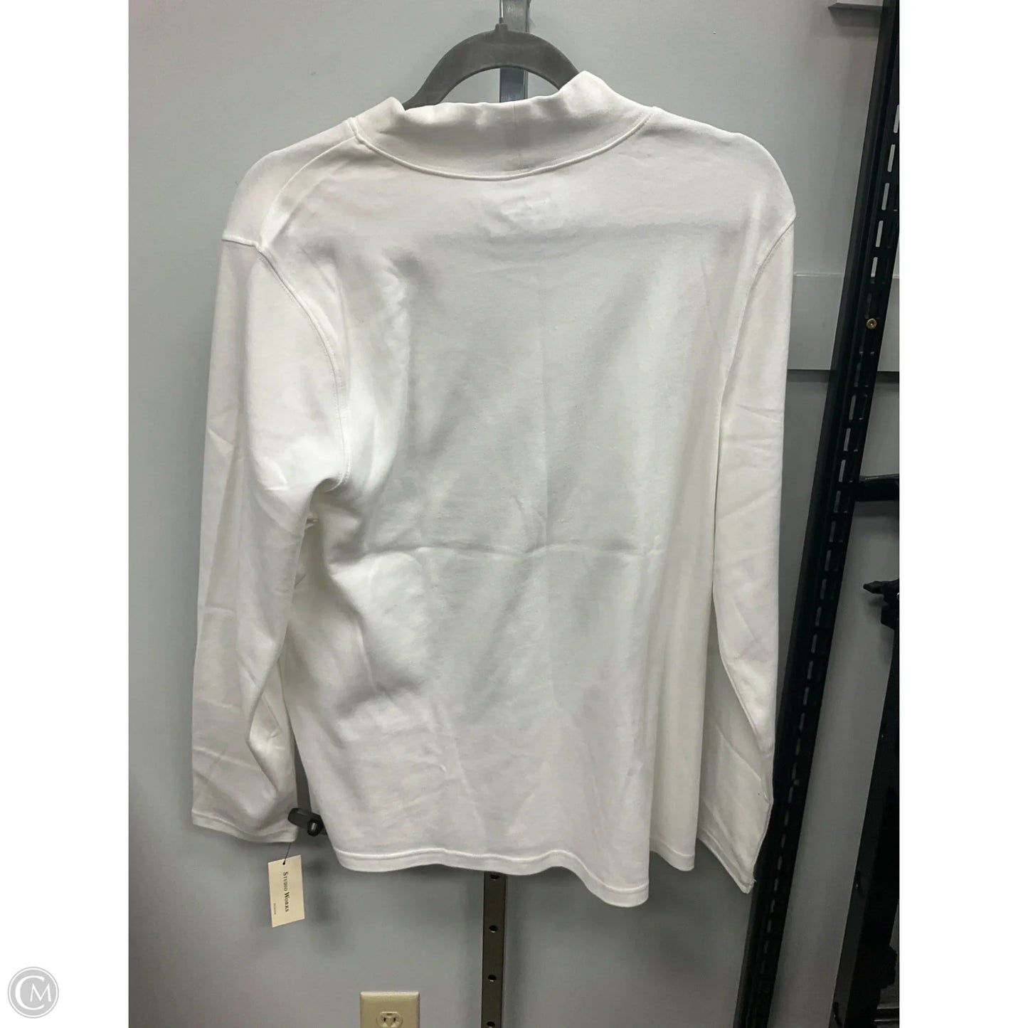 Top Long Sleeve By Studio Works In White, Size: 2x