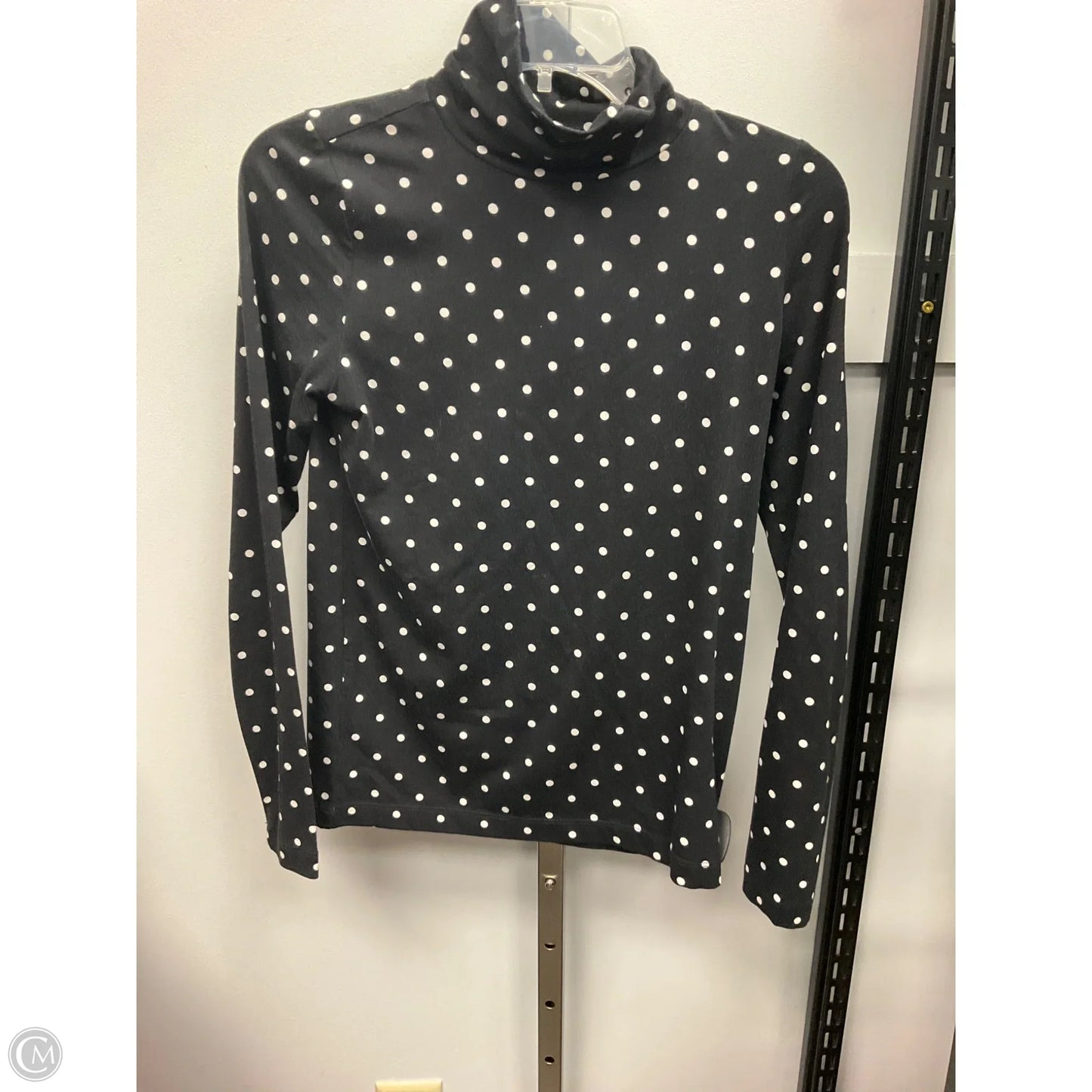 Top Long Sleeve Basic By Loft In Polkadot Pattern, Size: S