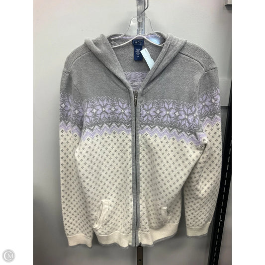 Sweater By Izod In Cream & Grey, Size: L