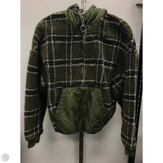 Jacket Faux Fur & Sherpa By Zara In Green, Size: Xs