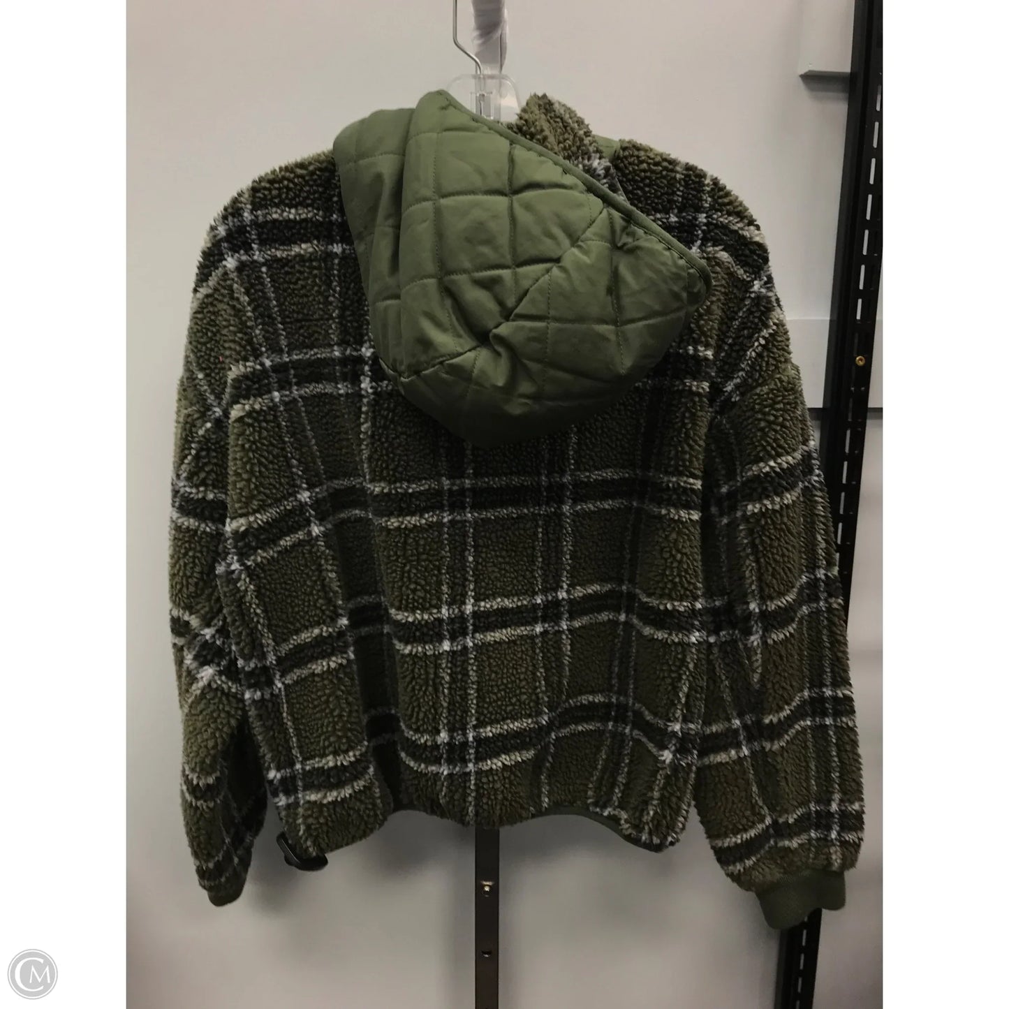 Jacket Faux Fur & Sherpa By Zara In Green, Size: Xs