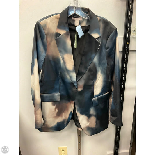 Blazer By H&m In Blue & Tan, Size: L