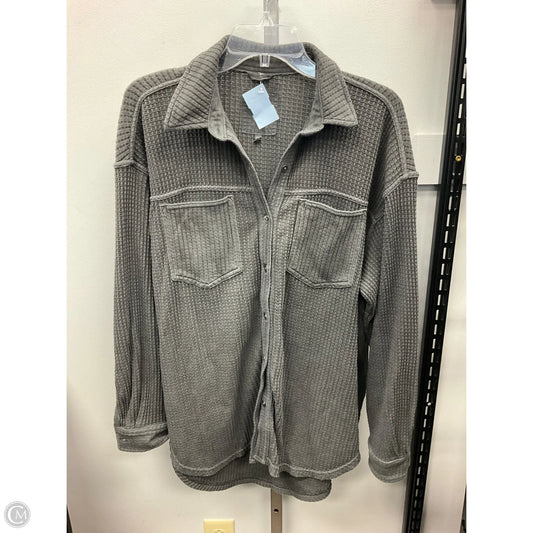 Top Long Sleeve By Aerie In Grey, Size: S