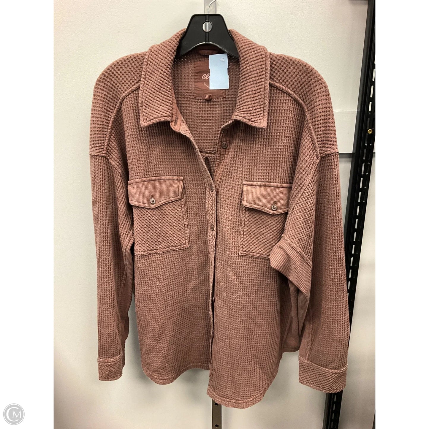Top Long Sleeve By Aerie In Brown, Size: S