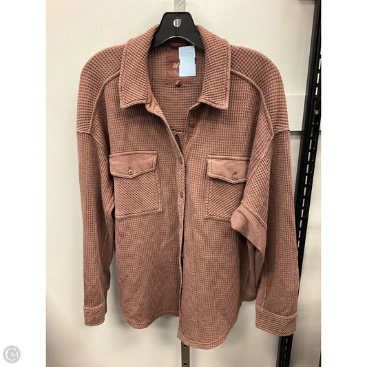 Top Long Sleeve By Aerie In Brown, Size: S
