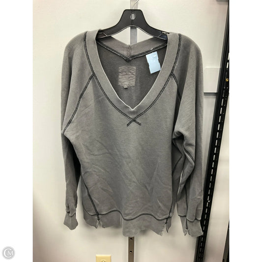 Top Long Sleeve By Aerie In Grey, Size: S