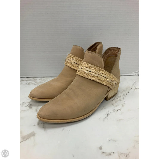 Boots Ankle Heels By Francesca's In Tan, Size: 7.5
