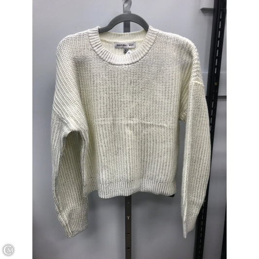 Sweater By Madden Girl In Cream & Silver, Size: Xl