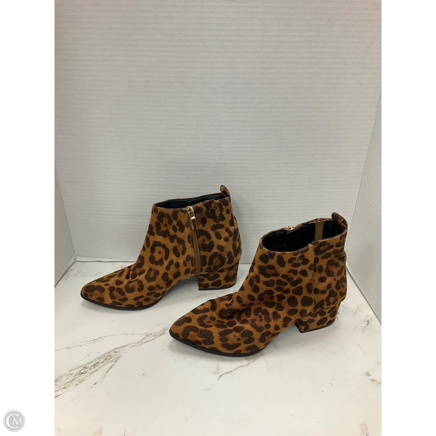Boots Ankle Heels By A New Day In Animal Print, Size: 7