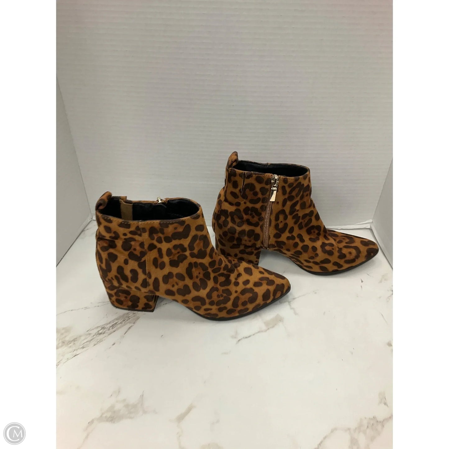 Boots Ankle Heels By A New Day In Animal Print, Size: 7