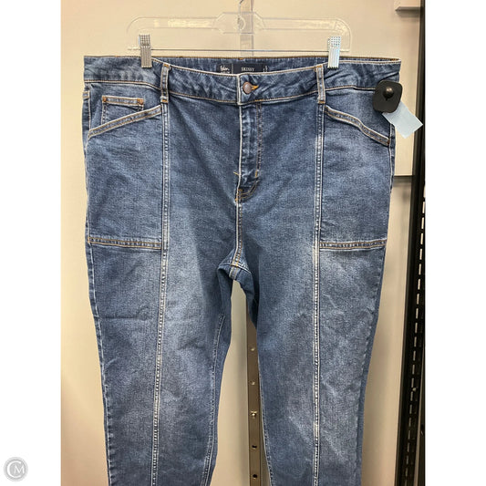 Jeans Skinny By Boden In Blue Denim, Size: 20