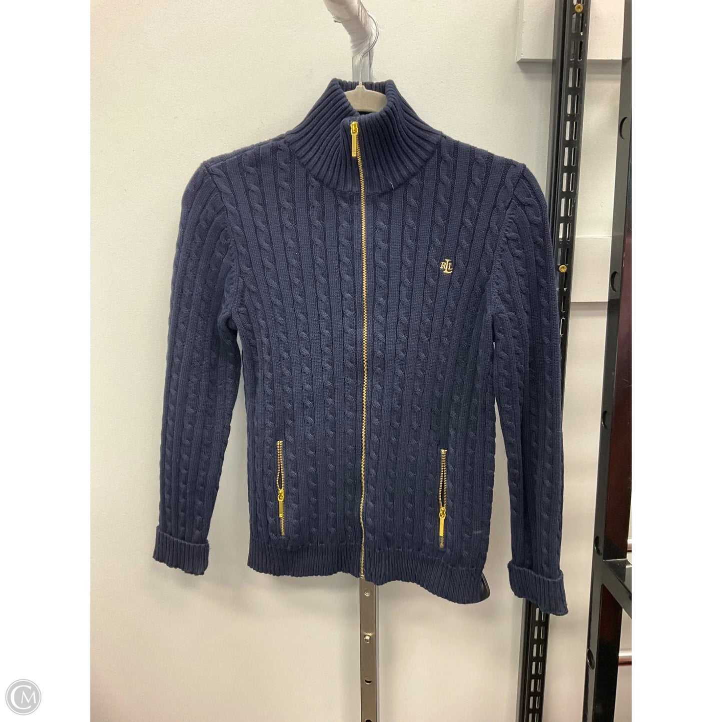 Sweater By Lauren By Ralph Lauren In Navy, Size: M