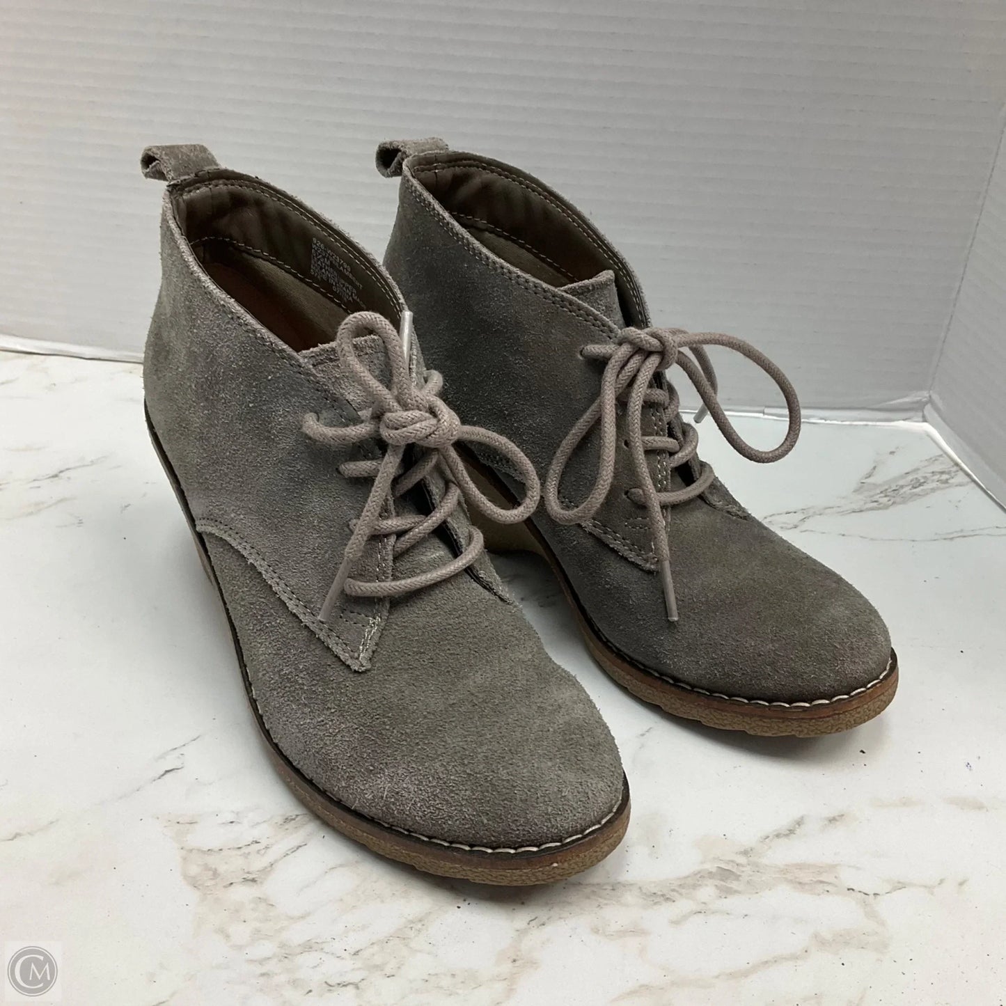 Shoes Heels Wedge By White Mountain In Grey, Size: 6.5